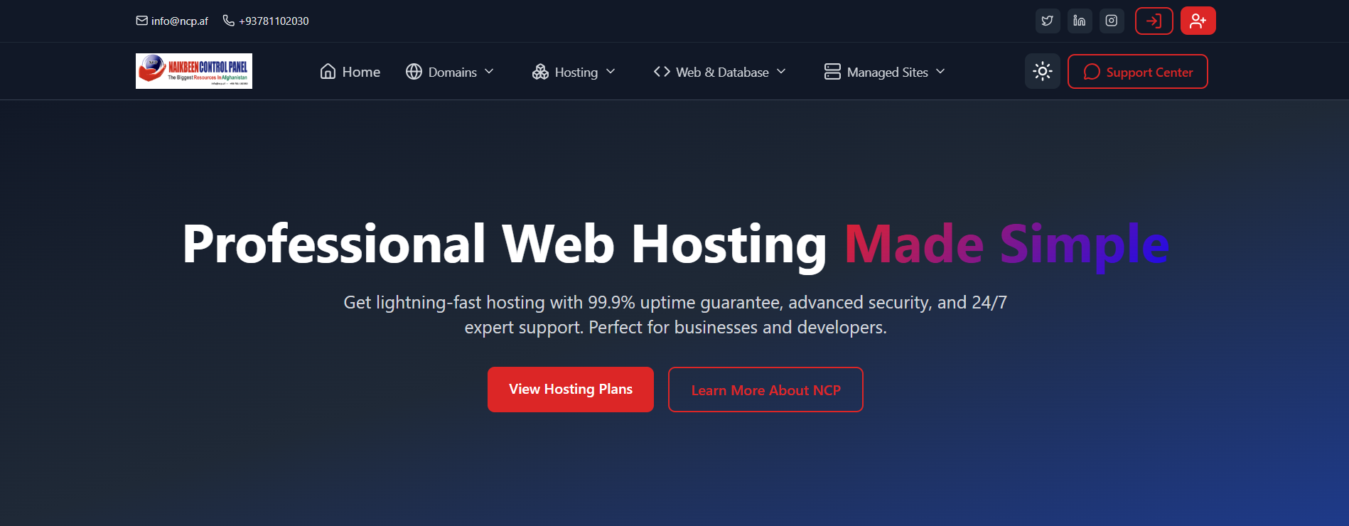 Website Improvement β NCP